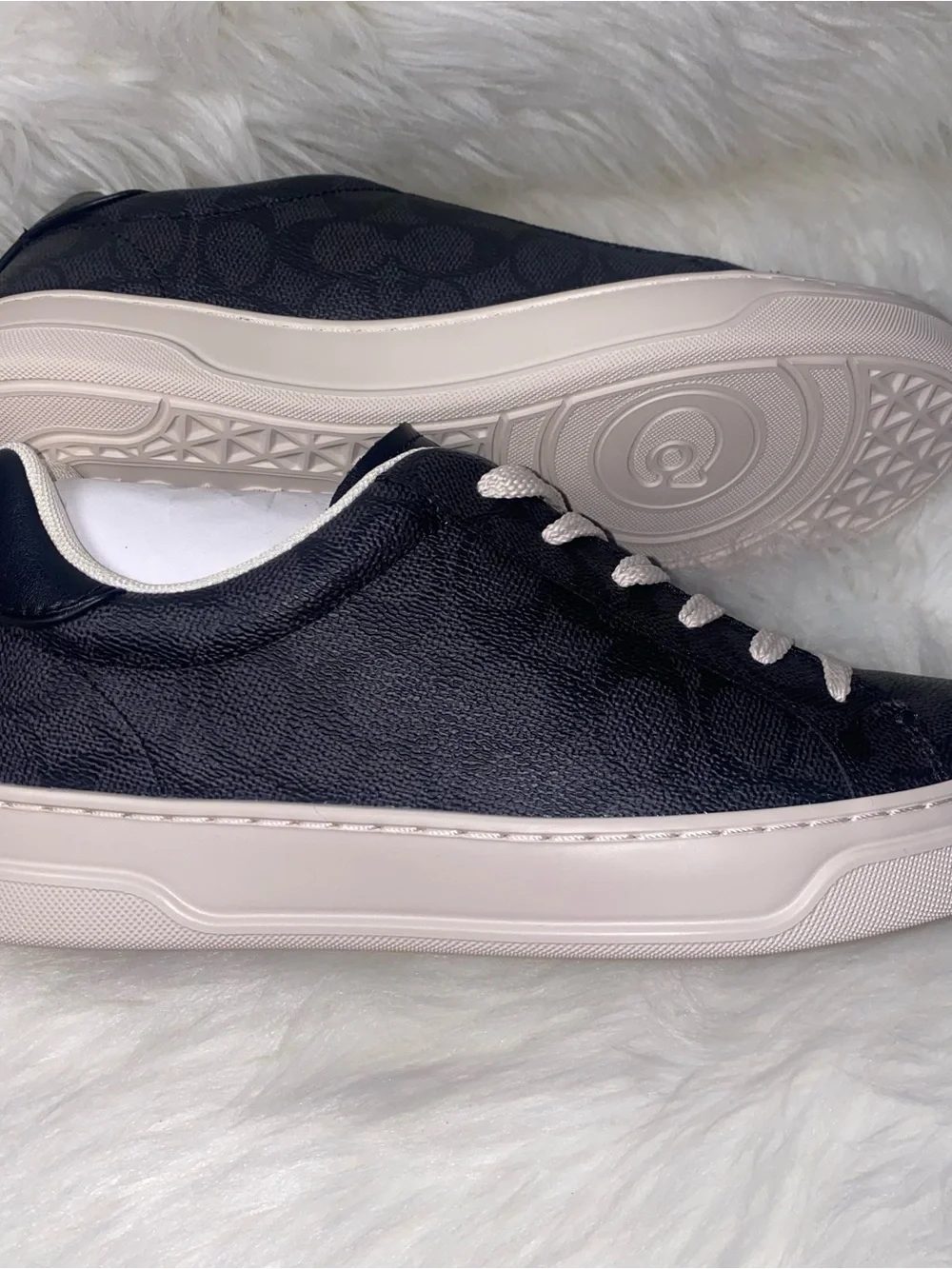 Coach Woman High Line Sneaker In Signature Canvas Size 9.5 New in box